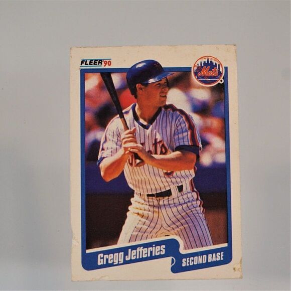1990 Fleer #207 Greg Jeffries New York Mets Second Base Baseball Card - Picture 1 of 2